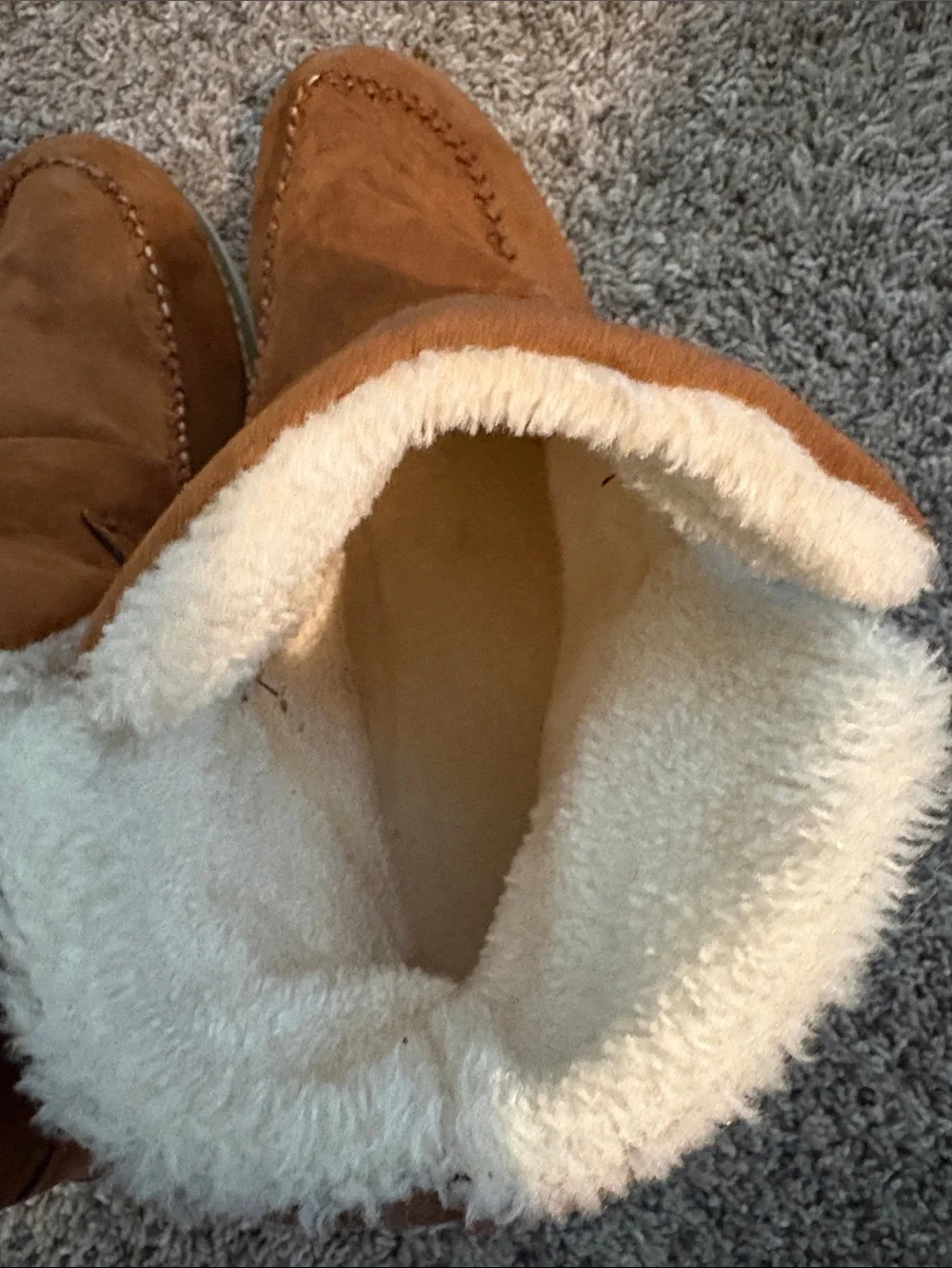Cozy Suede Winter Boots - Tan